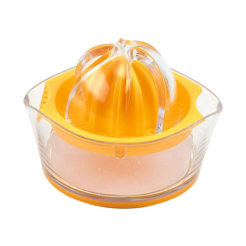 Hand Juicer Lime Press Non-Slip Lid Swivel Reamer with Strainer and Container