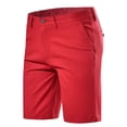 thumbnail image 4 of RMGVDSD Mens Casual Shorts Mid Rise Straight Leg Trousers Breathable Lightweight Summer Work Shorts With Pockets Solid Color Daily Wear Running Shorts For Men, 4 of 4