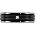 thumbnail image 5 of Black Ti .03ct Dia w/Sterling Silver Bezel 7mm Band, 5 of 5