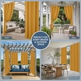 thumbnail image 5 of Pure Turmeric Outdoor Curtains for Patio Waterproof, Windproof Privacy Curtains with Weighted Bottom, Simple Solid Color Outside Drapes for Picnic Garage Backyard Cabana 54"x84" 1 Panel, 5 of 8