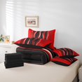 thumbnail image 5 of Erosebridal Geometric Wave Stripes Bedding Sets Twin Size,Gradient Red Black Comforter Sets with Sheets,Modern Abstract Art Bed in a Bag Twin Size,Ultra Soft Bedroom Decorative Reversible,7-Piece, 5 of 7