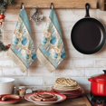thumbnail image 6 of Teal Blue Brown Beach Coastal Kitchen Towels Set of 1, Nautical Shell Starfish Coral Summer Absorbent Dish Towels for Kitchen, Microfiber Hand Towel, Quick Drying Tea Towel for Cleaning Dishcloths, 6 of 7