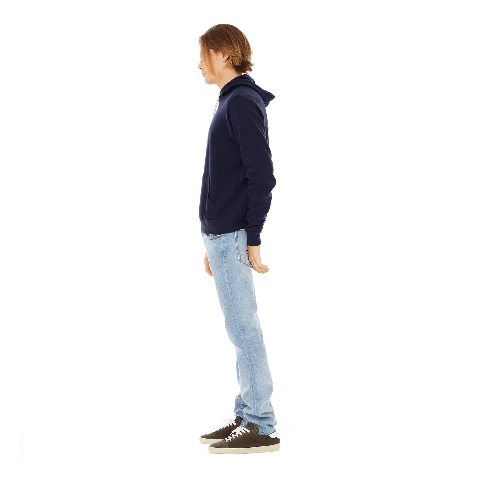 BELLA+CANVAS Adult Unisex Fleece Pullover Hoodie for Crafting, Navy, Medium