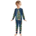 thumbnail image 3 of IAUYY Kid Long Sleeve Cotton Pajama Sets - 2 Piece Pajama Set ,Sizes 18M-8Y Small Silver Clouds, 3 of 7