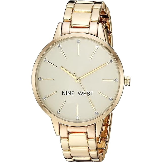 Reloj de mujer dorado detalles en vidrio caja de 36mm