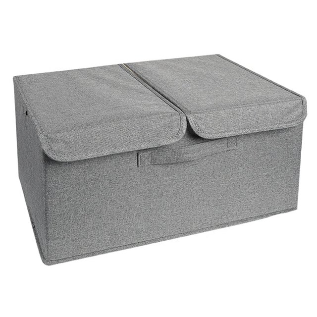 Collapsible Linen Storage Bins With Handles Storage Containers for Home Office Closet Clothes