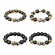 thumbnail image 2 of Pulsera de cuentas talladas a mano Feng Shui, color cambiado con joyería de cuentas chapadas en oro, 2 of 7