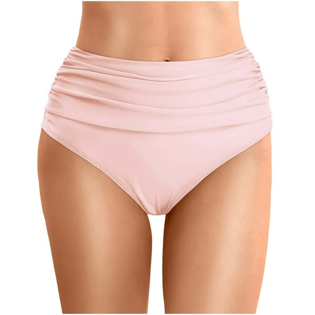 Women's Summer Solid Color Pleated Beach Swim Trunks - Double - Layered, Polyester, Elastic, Suitable for Beach and Vacation