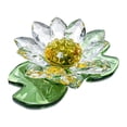 thumbnail image 2 of Figura de loto de flores, miniatura coleccionable creativa, flores de cristal, recuerdo de fiesta Claro, 2 of 9