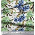 thumbnail image 3 of Soimoi polyester Crepe Fabric Rabbit,Lilac & Pansy Floral Print Fabric by the Yard 52 Inch Wide, 3 of 3