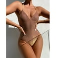 thumbnail image 1 of LSLJS Women Sexy Push Up High Cut Lace Up Halter Bikini Set Swimwear, 1 of 4
