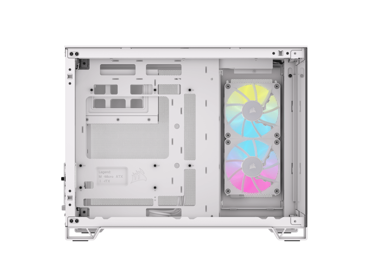 Corsair iCUE LINK 2500X RGB Micro ATX Dual Chamber PC Case White CC9011268WW