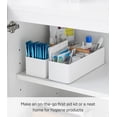 thumbnail image 6 of Yamazaki Home Slim Storage Box, White, Steel + Wood, Handle, Divider, No Assembly, 6 of 7
