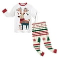 thumbnail image 6 of Caqnni Childrens Christmas Set Toddler Boy Girl Outfits Kids Christmas Pajamas Cotton Long Sleeve Matching Holiday Pjs Set Toddler Boy Girls Kids Xmas Jammies(2-3 Years,Wine), 6 of 9