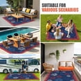 thumbnail image 4 of Independence Day Outdoor Rug for Patio/Deck/Porch, Non-Slip Large Area Rug 5 x 8 Ft, Red Blue Fireworks Stars Flag Day Indoor Outdoor Rugs Washable Area Rugs, Reversible Camping Rug Carpet Runner, 4 of 8