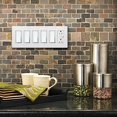thumbnail image 4 of Claro 6 Gang Decorator/Rocker Wallplate, Gloss, White (1-Pack), 4 of 4