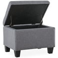 BELLEZE Modern Tufted Storage Ottoman Lift Top Rectangle Footstool