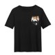 thumbnail image 3 of Camiseta informal con cuello redondo y estampado animal de gato de bolsillo para hombre Pompotops oipoqjl31841, 3 of 3