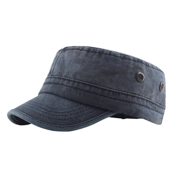 MSJUHEG Baseball Cap Trucker Hat Trucker Hats Women Flat Top Military Cap Men'S Single Pure Color Cotton Plate Curved Brim Cap Hat Golf Hat Fascinators Hats for Women Cotton 1PC Hat Navy One Size