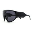 thumbnail image 3 of XXL Oversize Exaggerated 90s Wrap Sport Plastic Sunglasses All Black, 3 of 4