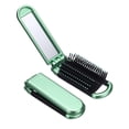 thumbnail image 1 of Uxcell 2 Pcs Mini Cepillo de Viaje Compacto, Cepillo de Pelo Plegable con Espejo de Maquillaje, Cepillo de Masaje Compacto para Bolso, Uso Diario de Mujeres y Niñas, Verde, 1 of 7