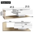 thumbnail image 2 of High Gloss LED Coffee Table - Piano White Tempered Glass Top for Modern Living Room, 2 of 7