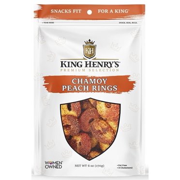 King Henry's Chamoy Peach Rings, 6.0 oz
