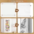 thumbnail image 4 of Behome Stuffed Animal Storage, Over the Door Organizer with 4 Large Pockets, Hanging Door Toy Organizer for Bedroom, Bathroom, Pantry, White, 4 of 7