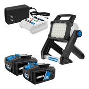 HART 2-Pack 20-Volt 4ah Batteries and Hybrid Site Light