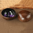 thumbnail image 2 of Visland Leaf Pattern Natural Coconut Shell Candy Storage Bowl Container Home Decoration, 2 of 6