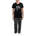 thumbnail image 4 of CafePress - Great Dane HS Blue UC Women's Dark Pajamas - Women's Short Sleeve Print T-Shirt and Pants Dark Cotton Pajama Set, 4 of 7
