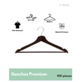 thumbnail image 2 of 100 Ganchos Para Ropa Madera Caoba Premium Ultra Resistentes, 2 of 6