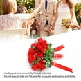thumbnail image 2 of Wedding Bouquets for Bride Bridal Hand Toss Flowers for Wedding Fake Roses Artificial Bridesmaid Bouquets Party Anniversary Decor Red, 2 of 9