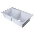 thumbnail image 3 of ALFI brand AB3420DI-W White 34" Drop-In Double Bowl Granite Composite Kitchen Sink, 3 of 11