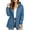 Dark Blue, variant on Hooded Raincoats Women, Waterproof Trench Coats with Drawstring Waist, Full Zip, Elastic Cuff, Lightweight Windbreaker Jackets Fall Fashion Clothes Sizes S-2XL