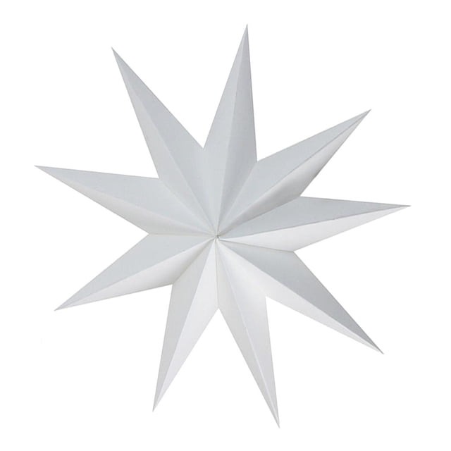 Estrella de Navidad Puerta de estrella plegable de papel Colgante Decoración de fiesta Árbol Topper Blanco Sunnimix estrella de papel colgante de navidad