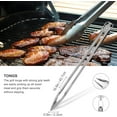 thumbnail image 4 of 8PCS BBQ Grill Tools Set with Extra Thick Stainless Steel Spatula, Fork, Tongs & Cleaning Brush - Complete Barbecue Accessories Kit with Portable Bag - Perfect Grill Gifts for Men Black, 4 of 6
