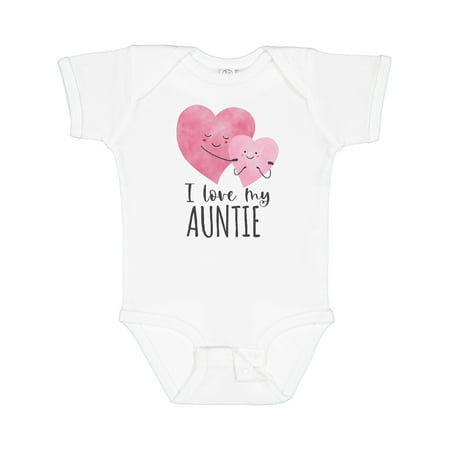 

Inktastic I Love My Auntie Two Hugging Hearts Gift Baby Boy or Baby Girl Bodysuit