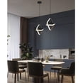 thumbnail image 3 of Modern Dimmable LED Pendant Light Fixture, Adjustable Height Simple Decorative Pendant Lighting, Geometric Shape Hanging Lamp, Minimalist Nordic Ceiling Chandelier for Kitchen Bar Bedside, 3 of 7