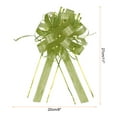 thumbnail image 2 of Large Pull Bow Gift Wrapping Bows Ribbon Organza for Wedding Baskets Presents Christmas Party Green-8 Inch, 2 of 6