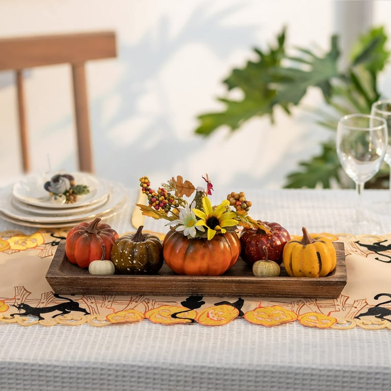 Hanobe Decorative Wooden Tray for Candle Centerpiece photo 7