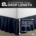 thumbnail image 2 of SKY BEDDINGS Queen Size Ruffled Bed Skirt with Split Corners - Queen 16 Inch Drop Dust Ruffle Bed Skirt with Platform Three Sided Coverage - 100% Microfiber Bed Skirt, Navy Blue, 2 of 6