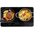 thumbnail image 1 of Aobosi Double Induction Cooktop Burner with 240 Mins Timer, 1800w 2 Induction Burner with 20 Temperature 9 Power Settings, Portable Dual Induction Cooker Cooktop with Touch Sensor Control & Child, 1 of 8