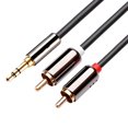 thumbnail image 4 of Gwong Electrónica 3,5 mm Jack masculino a 2 RCA Adaptador Masculino Cable de Altavoz Convertidor de Audio Cable, 4 of 6