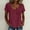Wine women embroidered floral tee a1, variant on Yrmaups Loose Fit Short Sleeve T Shirt for Women, Casual Round Neck Blouse, Embroidered Floral Top, Soft Breathable Tee for Party Daily Wear, Navy XL