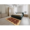 thumbnail image 4 of Ahgly Company Indoor Square Abstract Orange Oriental Area Rugs, 4' Square, 4 of 6