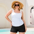 thumbnail image 7 of RELLECIGA Plus Size Womens Tankini Swimsuit Bandeau Ruched 2 Piece Bathing Suit Modest Swimwear, 7 of 7