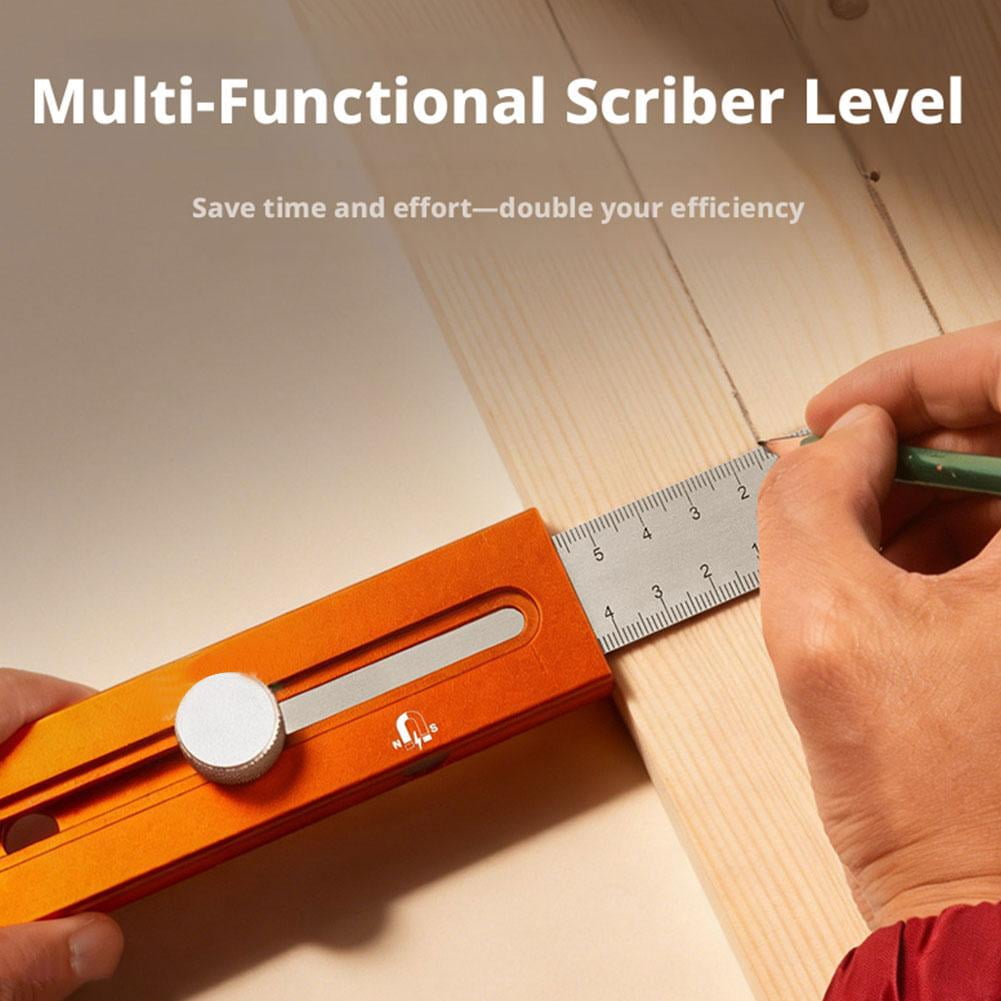 Adjustable Positioning Marking Protractor Tool,Multi-Angle Scribing Ruler Depth Measuring Ruler for Precise Angle Measurement and Marking in Woodworking, Crafting and Construction