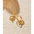 thumbnail image 7 of Gold Statement Drop Earrings for Women Heart Cross Butterfly Ellipse Hoop Earrings Small Thick Oval Open Huggies Earrings Wedding Minimalist Aesthetic Jewelry Gift, 7 of 7