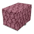 thumbnail image 1 of Flowers Dog Crate Cover, Abstract Style Pastel Toned Floral Petals Bouquets Retro Themed Royal, Easy to Use Pet Kennel Cover Small Dogs Puppies Kittens, 7 Sizes, Dark Magenta Pale Pink, by Ambesonne, 1 of 6